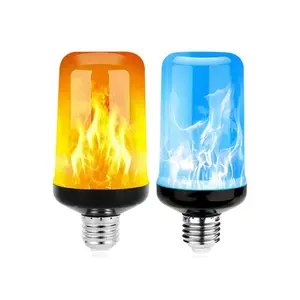 E27 светодиодные лампы с эффектом пламени огонь 4 режима лампа "Кукуруза лампы мерцающий эффект пламени AC85V-265V 9W для домашнего освещения