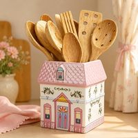 Pot de rangement en céramique écologique pour ustensiles de cuisine, style campagnard, pour vaisselle, en coffret cadeau d'affaires