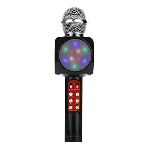 Ws1816 Ktv Music Singing Playing Wireless Speaker Led Light Mini Multifunctional Karaoke Microphone For Singing