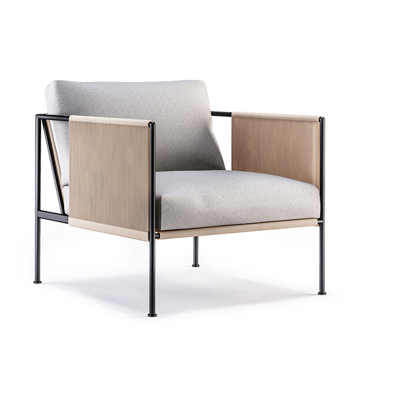 New arrival garden rope chair customized outdoor metal patio furniture sofa high-quality outdoor chair