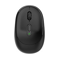 W300 2.4G Mouse Optik Mini Nirkabel Isi Ulang 4 Tombol Penerima USB Kabel Tipe C Jangkauan 10 Meter untuk Laptop Kantor