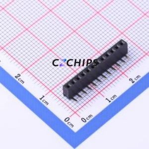 PM200-1-12-W-4.3 Pin Socket Bent Lead Through Hole,P=2mm Connector 1x12P 2mm Square Hole Right Angle Insert - Product Image 1