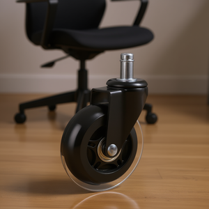 Roulettes de chaise de bureau robustes de 3 pouces en polyuréthane, pivotantes, capacité de charge de 130 lb, ajustement universel pour meubles - Product Image 2