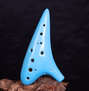 Ocarina Profesional de 12 Orificios en Do Alto, con Acabado Glaseado Efecto Grieta de Hielo, Flauta de Cerámica, Instrumento de Viento, Venta al por Mayor para Tiendas de Música - Product Image 4