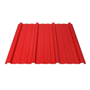 Tôle d'acier galvanisée à chaud de couleur rouge Dx51d SGCC, forme trapézoïdale, couleur RAL, pour toiture - Product Image 1
