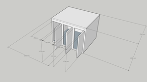 अस्थायी मोर्चरी कोल्ड स्टोरेज रूम, ट्रे पैलेटों का आकार 2.65*2.3*2m -5 paltc 1 चरण 220v मृत शरीर के लिए - Product Image 5