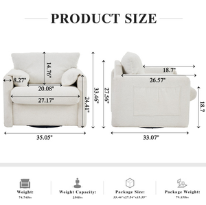 Canapé simple de luxe moderne OEM, fauteuil facile à assembler avec livraison gratuite, style moderne pour la maison, le bureau, les loisirs, en tissu - Product Image 3