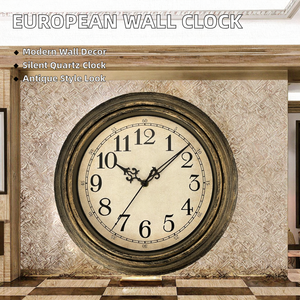 Wholesale European Hanging Living Room Wall Hanging Home Contemporary Analog Quartz <b>Digital</b> Single Face Antique Style Wall <b>Clock</b> - Product Image 2