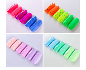 Personnalisation de la marque de <span class=keywords><strong>manucure</strong></span>, fabrication OEM ODM, fourniture d'usine, vernis gel Lollipop 24 couleurs, haute pigmentation naturelle, effet confettis - Product Image 5