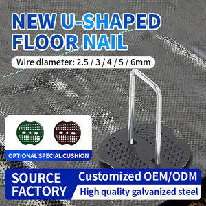 Piquets de jardin en acier en U à tête plate, à tige lisse, pour aménagement paysager, barrière, <span class=keywords><strong>couvre</strong></span>-<span class=keywords><strong>sol</strong></span>, tuyau d'irrigation, clous galvanisés - Product Image 3