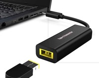 Adaptateur USB C vers embout fin, convertit le chargeur carré Lenovo en type C, pour Lenovo