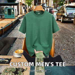 T-shirt uni pour homme de haute qualité, fabriqué sur mesure, style décontracté, 50/50 polyester coton, respirant, design vierge, manches courtes, populaire - Product Image 2