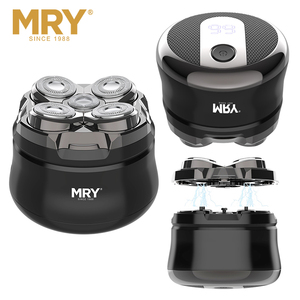 ใบมีดโกนแบบหมุนได้ MRY 5 in 1 6D สำหรับเครื่องโกนหนวดไฟฟ้าแบบโกนสะอาด พร้อมจอ LCD กันน้ำ IPX6 ใช้ได้ทั้งแบบเปียก/แห้ง สำหรับโกนศีรษะ - Product Image 4
