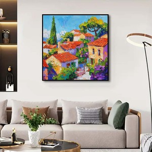 Peinture à l'huile abstraite moderne de paysage <span class=keywords><strong>acrylique</strong></span> Belle conception de <span class=keywords><strong>couteau</strong></span> à palette avec base de support en toile - Product Image 3