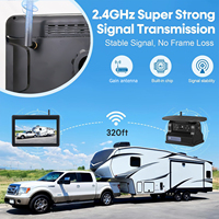 Caméra DVR sans fil magnétique 4x 1080P à charge solaire avec moniteur BSD 10'' pour camion/bus/camping-car/remorque/chariot élévateur