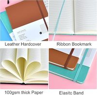Carnet de notes A6 personnalisable à spirale avec grille, couverture en lin, logo personnalisé, organiseur de bureau avec couverture en cuir Lokta pour les mathématiques