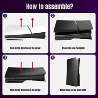 Coque de protection rigide en plastique ABS pour PS5 Slim, compatible avec les versions à lecteur de disque et numériques, accessoires pour console PS5.