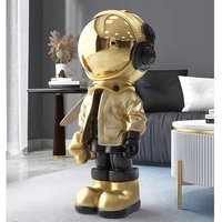 Figurine d'astronaute grandeur nature en résine, statue d'astronaute en fibre de verre, sculpture d'astronaute pour la décoration de la maison