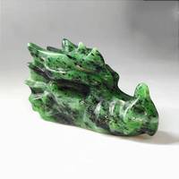 Vente chaude Crânes de dragon en cristal de fluorite naturelle sculptés à la main Pierre de guérison Sculpture pour la décoration