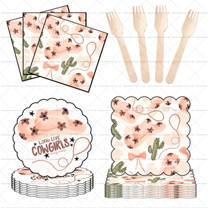 Platos de Papel para Fiesta Vaquera del Oeste Damai, Artículos para Fiesta Temática del Salvaje Oeste, Platos Desechables para Postre de Cumpleaños - Product Image 3