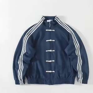 <span class=keywords><strong>Giacca</strong></span> da <span class=keywords><strong>uomo</strong></span> con colletto alla coreana e bottoni, modello ampio con tasche, edizione premium in <span class=keywords><strong>velluto</strong></span> <span class=keywords><strong>di</strong></span> cervo, ricamata in stile Tang, abbigliamento sportivo casual - Product Image 4