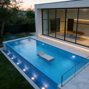 pool natural pearl beach entry pool themed fiberglass pools pool side coping pool water cooler glow tiles pool - Product Image 4