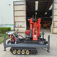 Foreuse sur chenilles 50Y, profondeur 50m, portable, moteur diesel hydraulique, multifonctionnelle, pour exploration géologique et prélèvement de sols