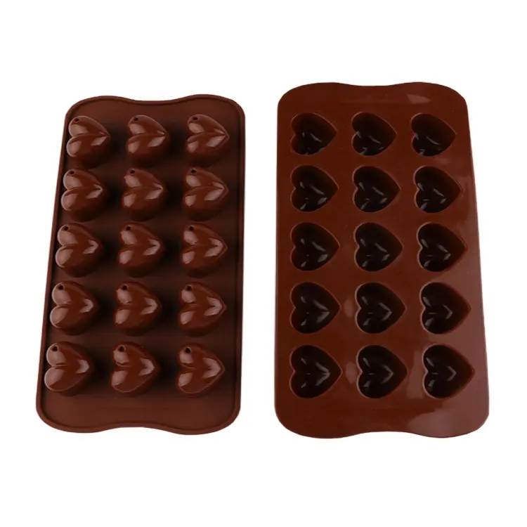 Custom heart shape baking tools silicone candy molds for cake decorating
