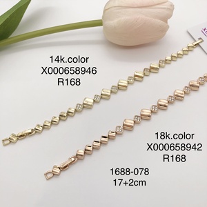 <span class=keywords><strong>Bracciale</strong></span> XUPING all'ingrosso placcato <span class=keywords><strong>oro</strong></span> 18K <span class=keywords><strong>24K</strong></span> con zirconi, lunghezza regolabile, gioielli raffinati da <span class=keywords><strong>donna</strong></span>, <span class=keywords><strong>bracciale</strong></span> alla moda in rame - Product Image 6