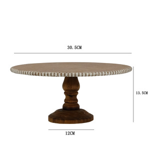 French retrò stile europeo in legno torta Stand staccabile Desktop vassoio di pane per Home Cafe decorazione Rack di stoccaggio - Product Image 6