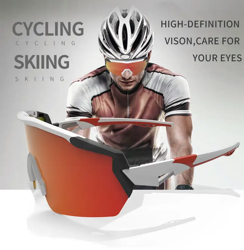 Sunok आउटडोर खेल पीसी पूर्ण कोटिंग लेंस बाइक धूप का चश्मा Tr90 फ्रेम Uv400 फूट डालना साइकल चलाना धूप का चश्मा सेट