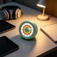 Timer Dapur Mekanik Analog Putar Digital 60 Menit dengan Magnet, untuk Meja Restoran, Belajar, Hadiah, Trik, Meja Kerja, Anak-anak