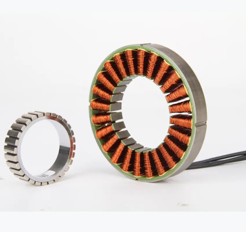 Custom made inner runner frameless brushless dc torque curved permanent magnet robot joint motor