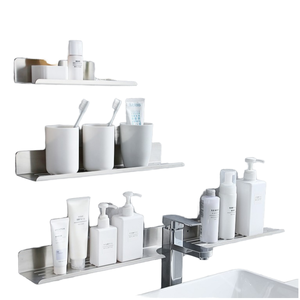 Chất lượng cao <span class=keywords><strong>2</strong></span>-Tier thép không gỉ Wall Mount vòi hoa sen Organizer giá lưu trữ phòng tắm kệ với tường Bracket - Product Image 1