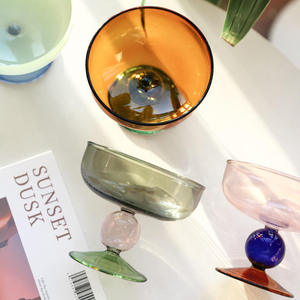 Vaso <span class=keywords><strong>de</strong></span> cristal <span class=keywords><strong>de</strong></span> 200ml <span class=keywords><strong>de</strong></span> colores con pie alto <span class=keywords><strong>para</strong></span> helado, postres, yogur, parfait, <span class=keywords><strong>para</strong></span> restaurante, <span class=keywords><strong>desayuno</strong></span>, batidos y zumos - Product Image 6