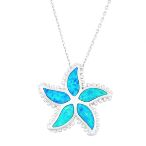 Bijoux fins pour femmes en argent sterling 925 plaqué or, pendentif dauphin avec incrustation d'opale, thème de la vie marine chrétienne, style hawaïen - Product Image 4