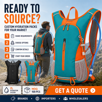 Sac à dos d'hydratation léger avec poche à eau de 2 L, sac à dos de randonnée respirant, sac de course à pied et de cyclisme en plein air