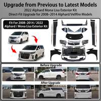 Kit de conversion complet pour Toyota Alphard Vellfire 2008-2014 en style Mona Lisa 2022 : pare-chocs avant, calandre, phares, capot