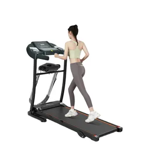 Lijiujia treadmill lipat manual, 3-level miring dengan pegangan baja mesin latihan kebugaran lari