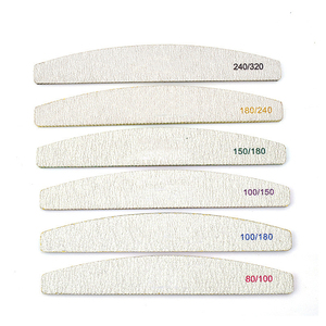 Lime à ongles personnalisée avec logo imprimé, zebra, 80/100/150/180/240/320, lime à ongles jetable personnalisée en vrac, lime à ongles demi-lune - Product Image 2