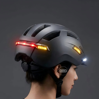 Casque de vélo intelligent à LED avec clignotants, rechargeable par USB, réglable, pour la sécurité cycliste