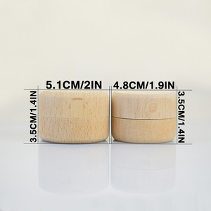 Wooden Jewelry <b>Box</b> Round Solid Wood Engraved Customizable Text Logo For Necklaces Earrings Rings Cufflinks Pendants - Product Image 5