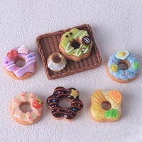 Nouveaux mini-donuts en résine Kawaii à dos plat, cabochons, pièces décoratives, matériaux, breloques décoratives pour scrapbooking, accessoires pour loisirs créatifs et scrapbooking