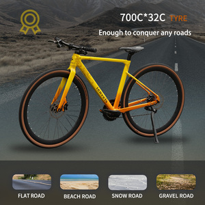 Bicicletta <span class=keywords><strong>da</strong></span> Strada in Lega di Alluminio di Alta Qualità a 10 Velocità con Freno a Disco Idraulico 700C*32C per Ciclismo su Strada, Corse e Trekking - Product Image 1