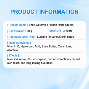 Crème pour les mains à absorption rapide et réparation profonde avec beurre de karité, céramides et acide hyaluronique Crème réparatrice pour les mains au beurre de karité et céramides - Product Image 6