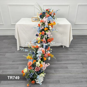 Fábrica de Flores Artificiales DKB, Camino de Mesa de Flores Amarillo Naranja Personalizado, Decoración para Bodas, Eventos y Fiestas - Product Image 3