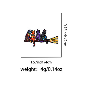 เข็มกลัดเคลือบสีดำ<span class=keywords><strong>ขาว</strong></span>แบบกำหนดเองสำหรับไพ่ทาโรต์  แบบโบราณ  ทันสมัย  โกธิค  ลึกลับ  ขายส่ง - Product Image 6