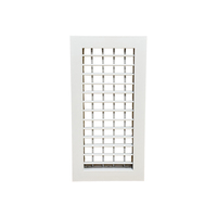Grille d'extraction double couche blanche en gros pour usine avec ventilateurs réglables, idéale pour les systèmes CVC