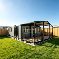 Maison préfabriquée compacte 20ft 30ft 40ft, villa modulaire pliable, 2 ou 3 chambres, maison conteneur de luxe extensible