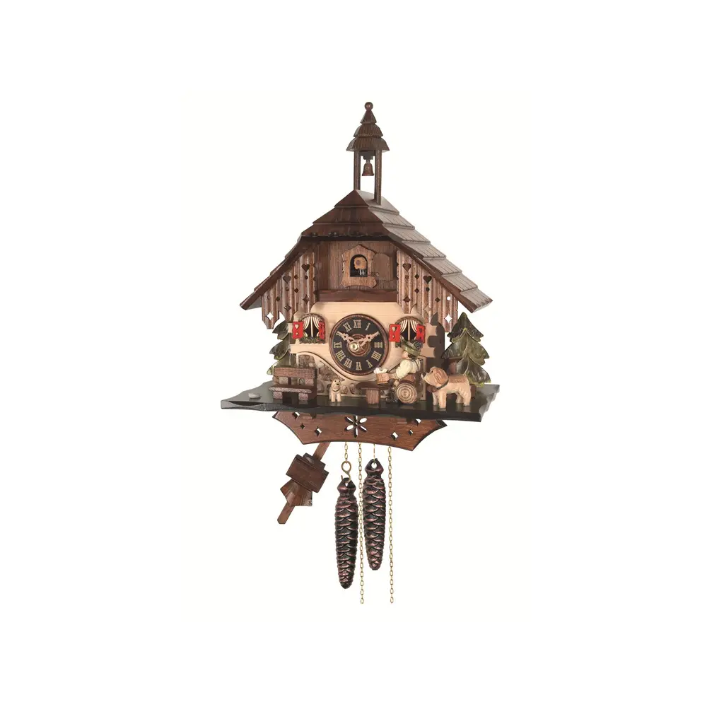 Germany Hot Sale Mechanical Black Forest House Cuckoo Clock With Moving Beer Drinker For Home Decoration